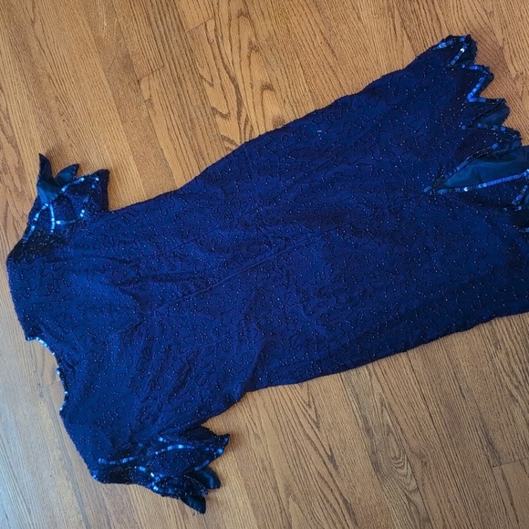 Stenay - Vintage Blue Sequin Flapper Dress - Picture 5 of 5